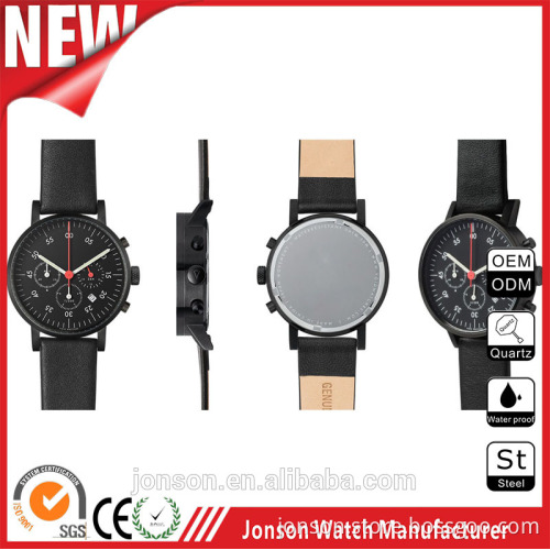 2016 elegance design japan movement quartz watch sr626sw with stitching leather strap